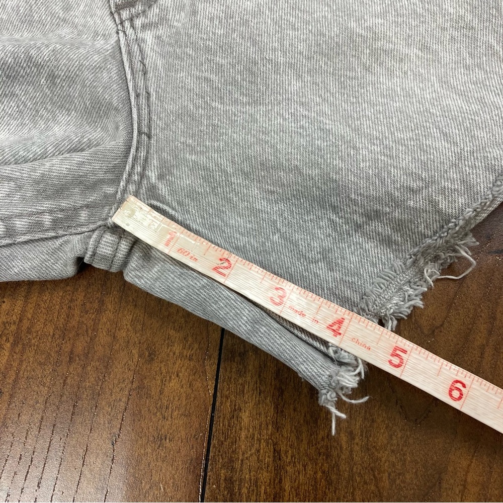 LEE Women’s Cut Off Shorts Gray Union Made VINTAGE 100% Cotton Size 7 MED - Picture 8 of 13